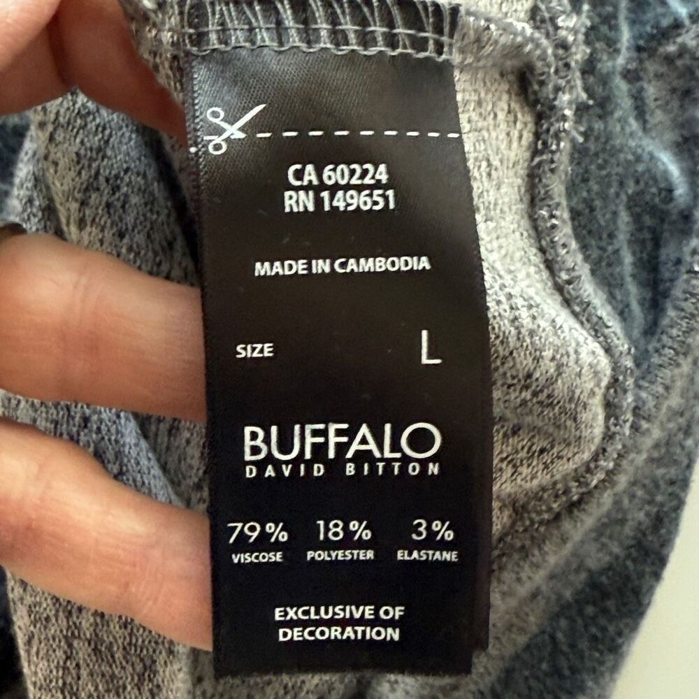 Buffalo by David Britton Gray Camo, Crew Neck, Relaxed Fit Pullover, L‎ - Picture 8 of 8